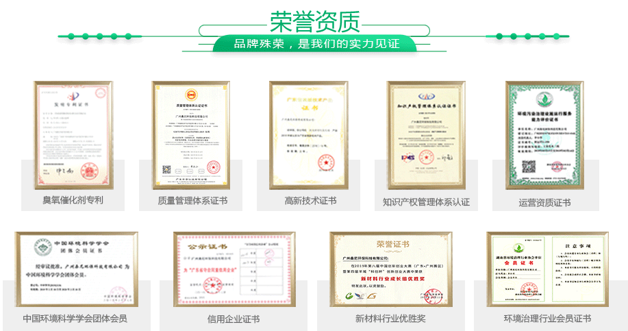 電催化氧化反應器廠家榮譽證書